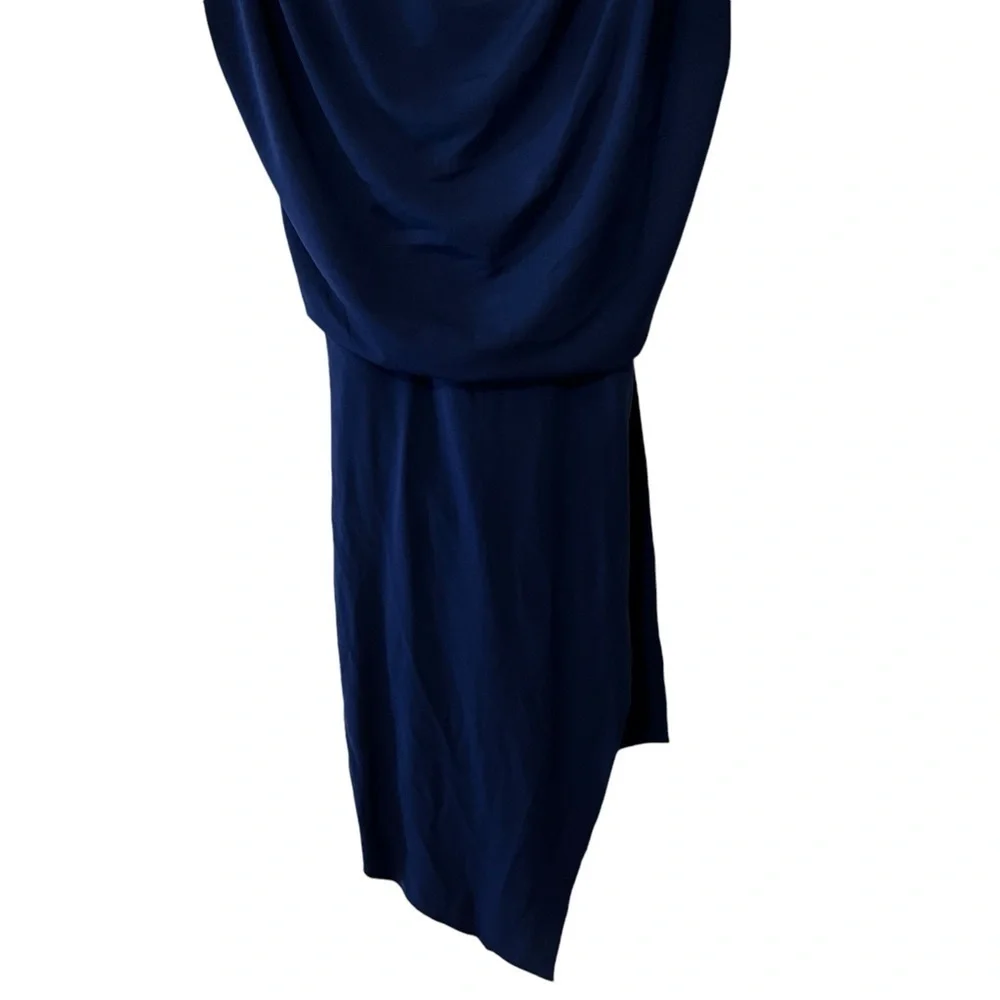 Balera draped Asymmetrical Dance Dress Blue Small Adult